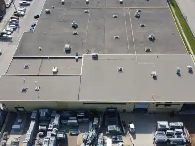 Aerial View of Re-Roofing Project in Brampton, ON Aerial View of Re-Roofing Project in Brampton, ON