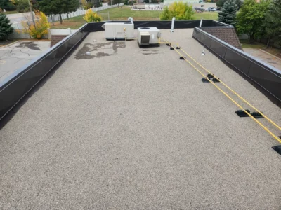 The completed roofing project, showcasing a seamless finish.