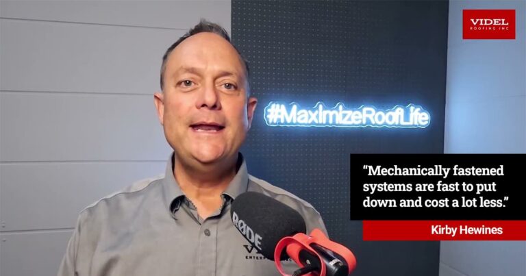 Kirby Explains the Benefits of a Mechanically Fastened Flat Roof System