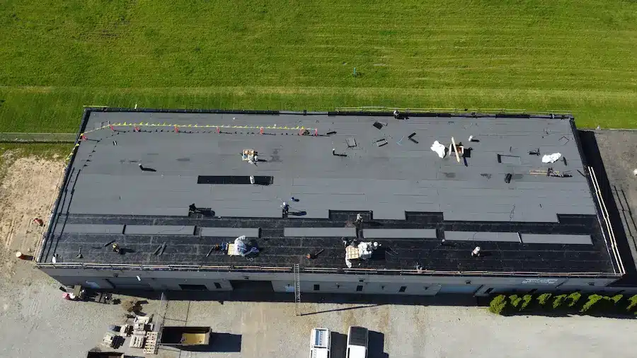 final steps for flat roof replacement in Welland, Ontario