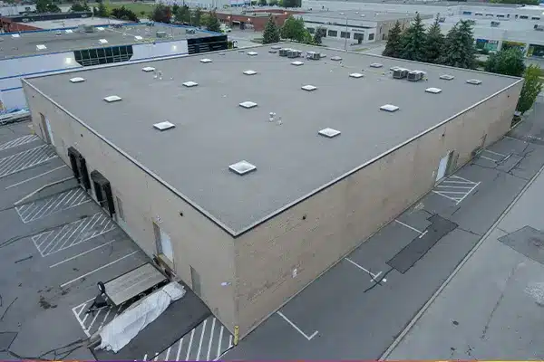 aerial drone roof flyover