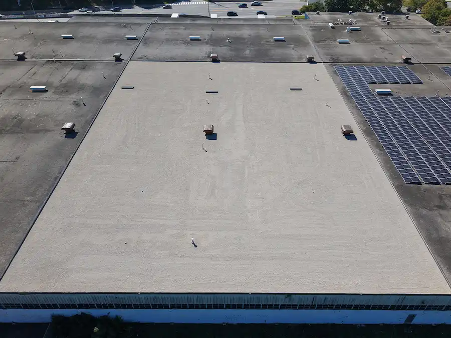 flat roof replacement Burlington after photo