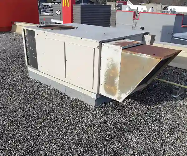 HVAC Curb After Reflashing by Videl Roofing