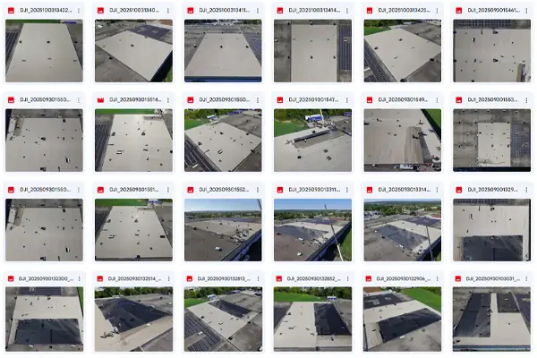 Raw Imagery Access Drone Roof Inspection