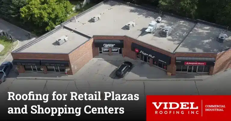 retail plaza shopping center roofing services and flat roof repairs